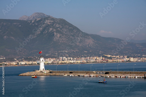 Lighthouse, Alanya Harbour, Antalya Province, Turkey
