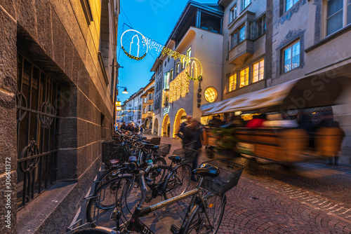 Photography Decorations and Christmas market in South Tyrol, Italy, Eppan, Bolzano