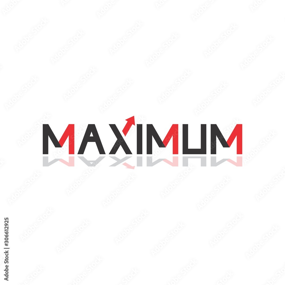 Fototapeta premium MAXIMUM letter logo design vector
