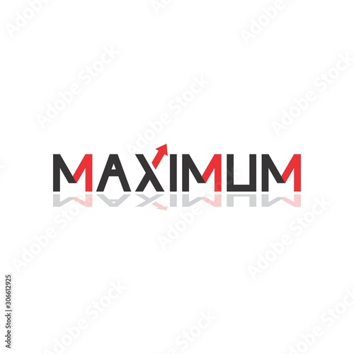 MAXIMUM  letter logo design vector