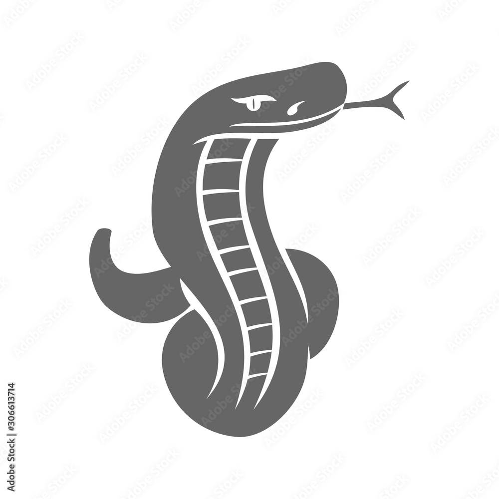 Fototapeta premium Snake Character logo template Vector illustration Isolated