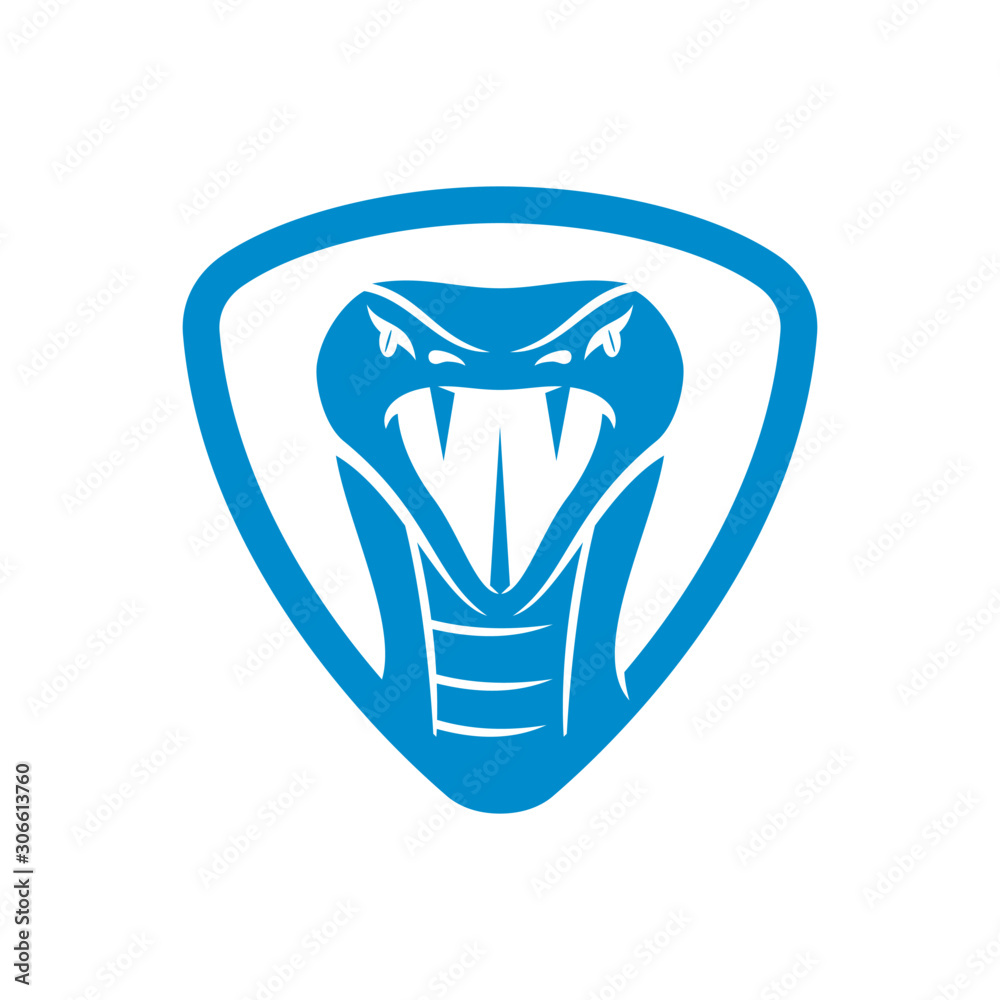 Snake Head Shield logo template Vector illustration Isolated Snake Head Shield logo template Vector illustration Isolated