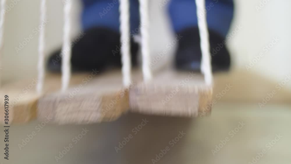 making traditional tapestry on a wooden weaving loom 4k making traditional tapestry on a wooden weaving loom 4k