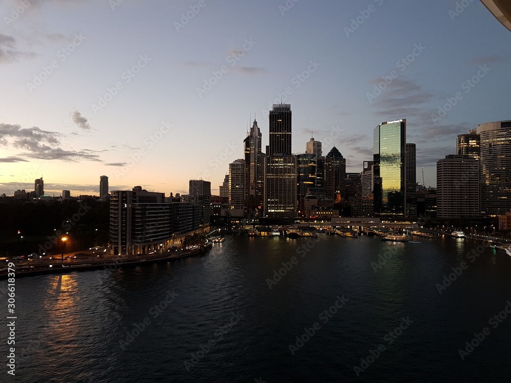 Sydney skyline at dawn