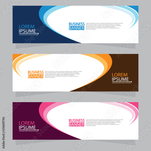 Vector abstract design web banner template. Web Design Elements - Header Design. Abstract geometric web banner template on grey background.Modern banner.
