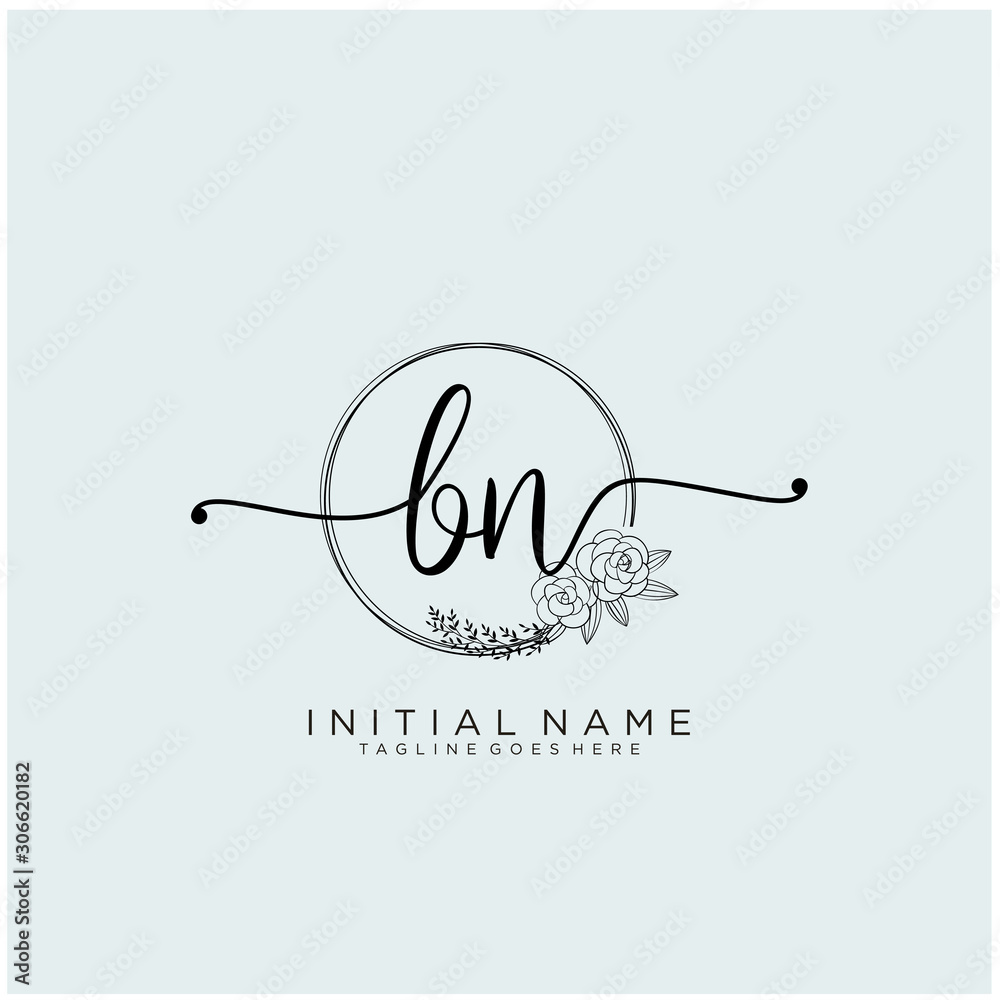 BN Letter Initial beauty monogram and elegant logo design, handwriting logo of initial signature, wedding, fashion, floral and botanical with creative template design. BN Letter Initial beauty monogram and elegant logo design, handwriting logo of initial signature, wedding, fashion, floral and botanical with creative template design.