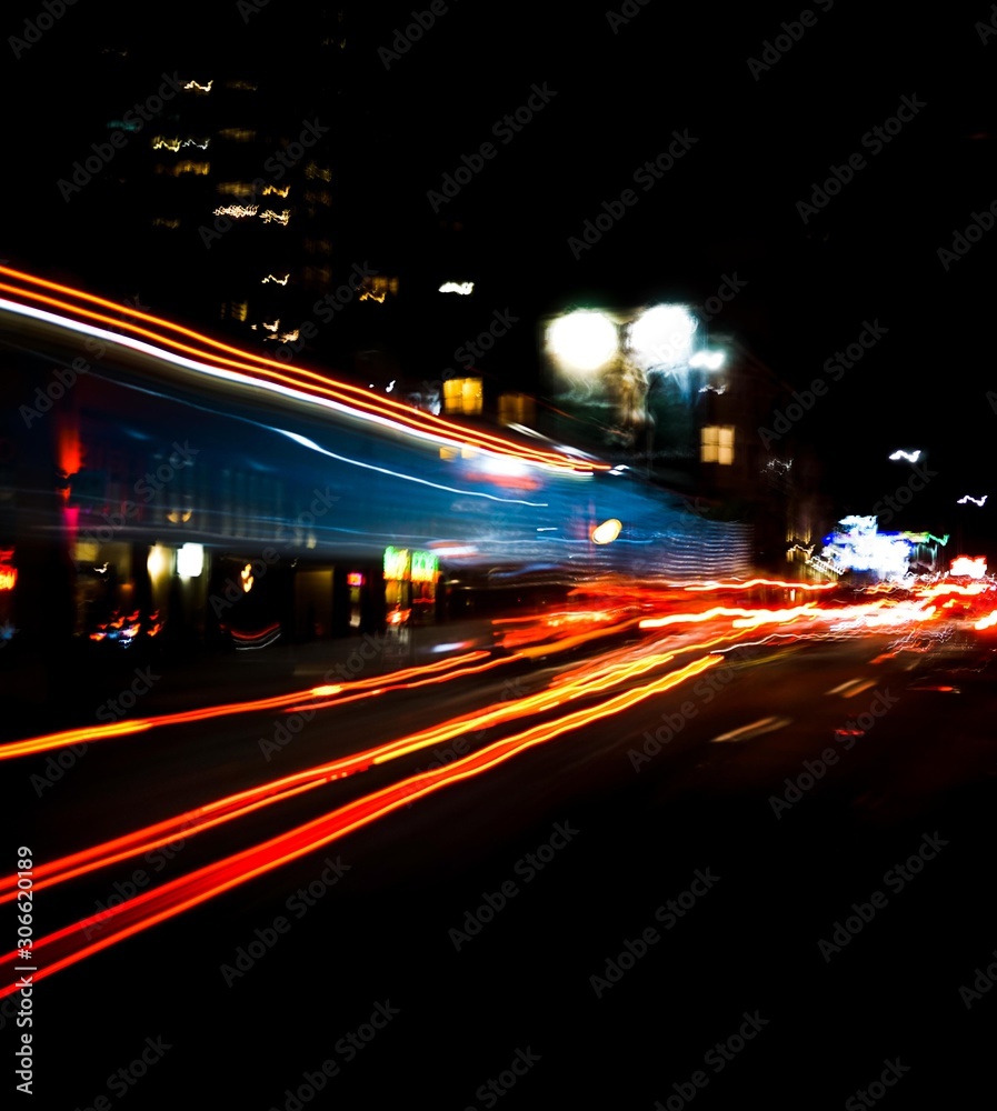 slow shutter speed light trail 