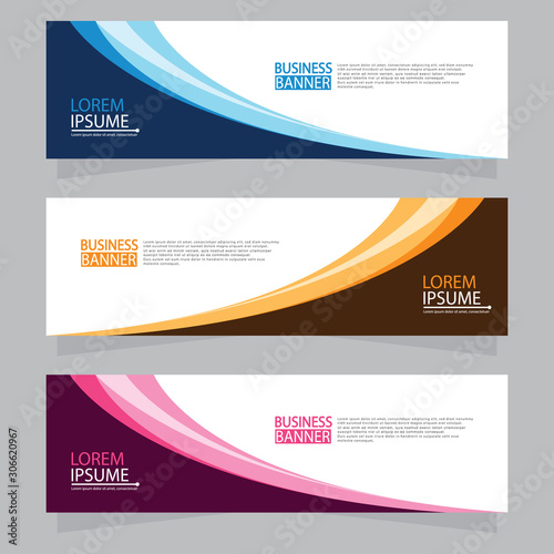 Vector abstract design web banner template. Web Design Elements - Header Design. Abstract geometric web banner template on grey background.Modern banner.