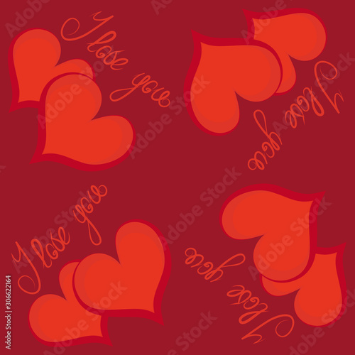 Lettering I love you - declaration of love on Valentines Day