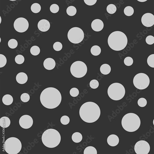 Dots seamless pattern. Monochromatic circles texture background.