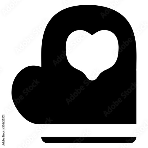 Baby Icon Design Solid Style Part 4 Gloves