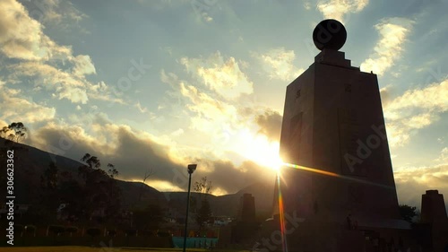 Middle world monument, equator line, Quito, Ecuador