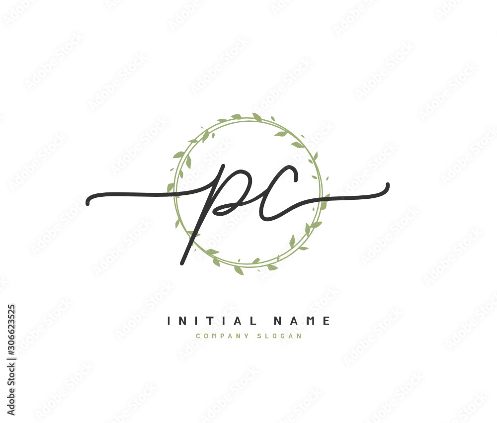 P C PC Beauty vector initial logo, handwriting logo of initial signature, wedding, fashion, jewerly, boutique, floral and botanical with creative template for any company or business. P C PC Beauty vector initial logo, handwriting logo of initial signature, wedding, fashion, jewerly, boutique, floral and botanical with creative template for any company or business.