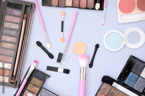 set of cosmetics and makeup