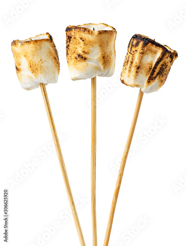 toasted marshmallows on skewers