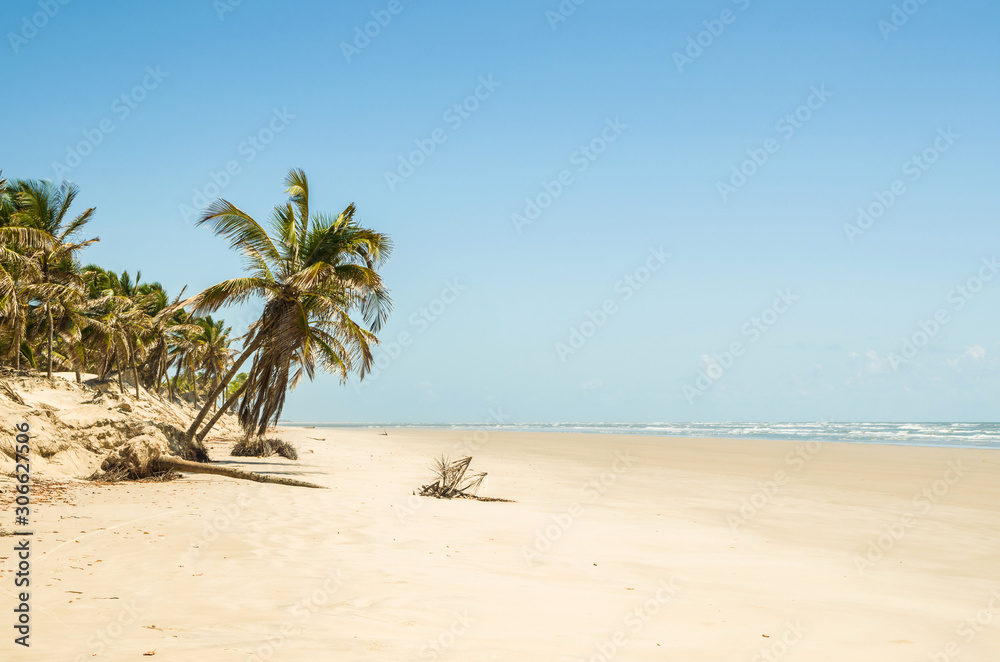 Beautiful view of Mangue Seco in Bahia, small fisherman's beach