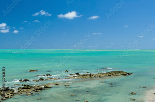 Gorgeous view of Maragogi beach with its crystal clear blue wate