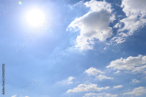 blue sky with white clouds