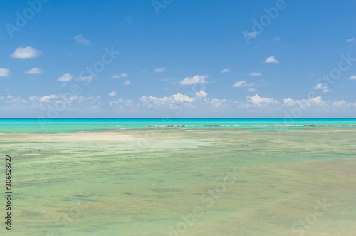 Gorgeous view of Maragogi beach with its crystal clear blue wate