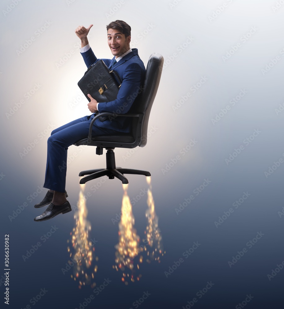 Businessman in promotion business concept Businessman in promotion business concept