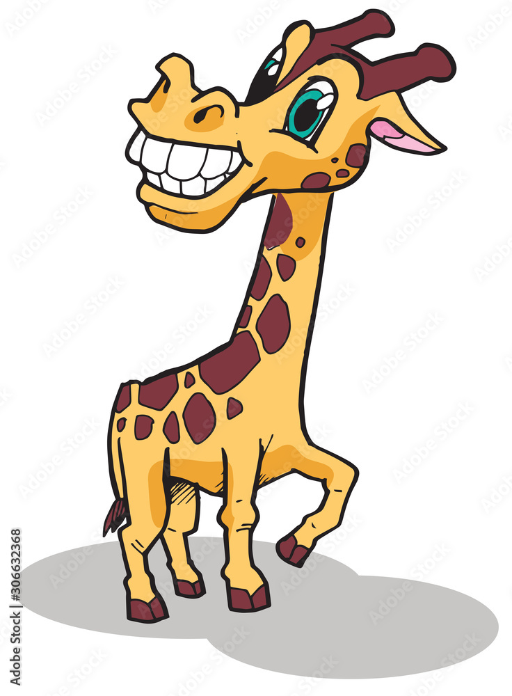 Obraz premium Cute Giraffe Vector Illustration