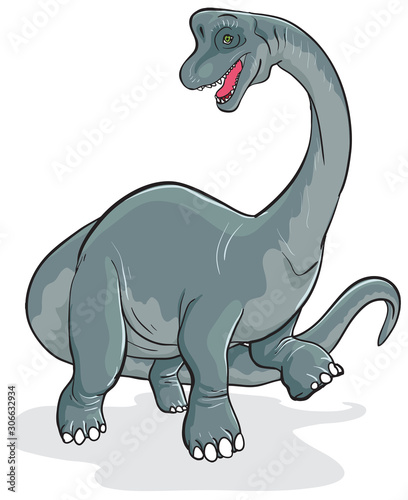 Brachiosaurus Dinosaur Illustration