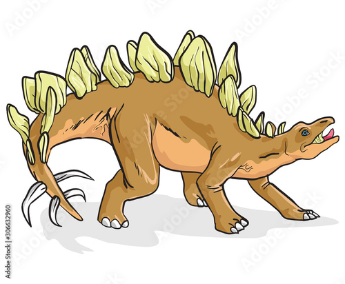Stegosaurus Dinosaur Illustration