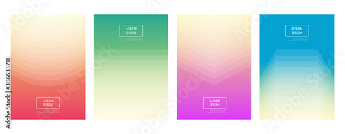 Colorful Gradient Minimal Geometric Line Pattern Background Cover Template