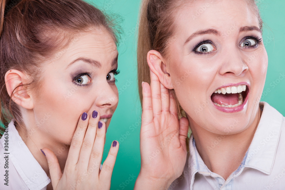 Two teenagers shares secrets, gossip Two teenagers shares secrets, gossip