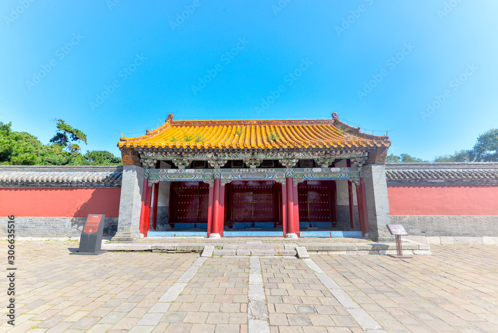 East crossing of zhaoling park, shenyang, liaoning, China; east crossing of Zhao Mausoleum park, shenyang, liaoning, China. East crossing of zhaoling park, shenyang, liaoning, China; east crossing of Zhao Mausoleum park, shenyang, liaoning, China.