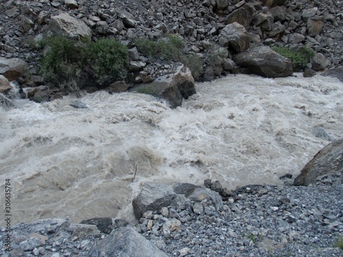 wild wiver in the mountains with too much water photo