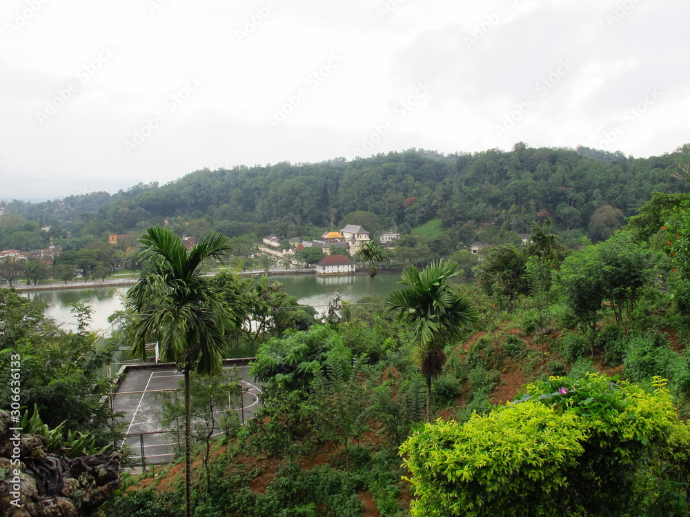 The view on Kandy Lake, Sri Lanka
