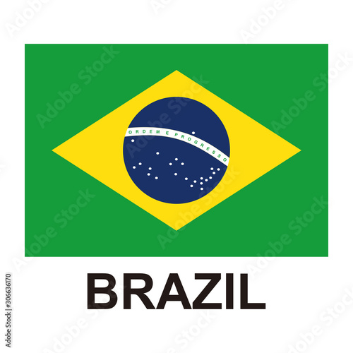 Brazil flags icon vector design symbol