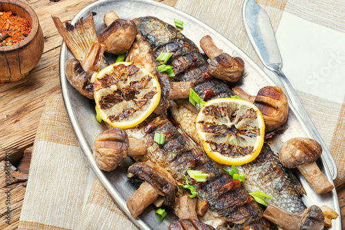 Delicious roasted fish