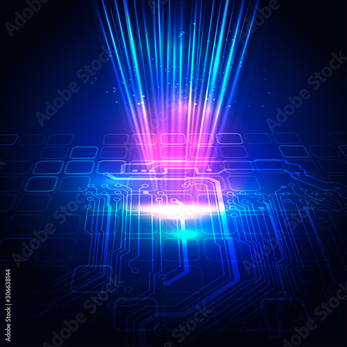 Abstract user HUD interface from glowing futuristic elements. EPS 10.