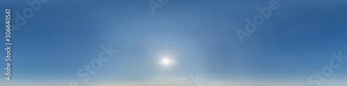 Fototapeta clear blue sky with scorching sun