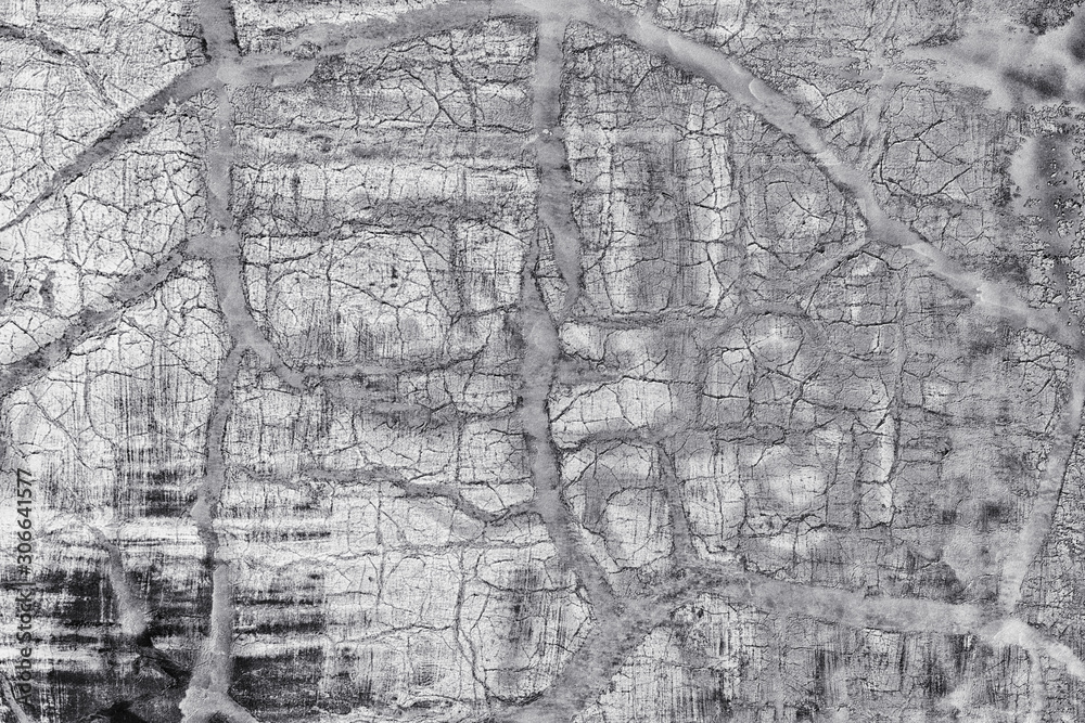 Fototapeta premium Texture of plaster on the wall. Gray background wall.