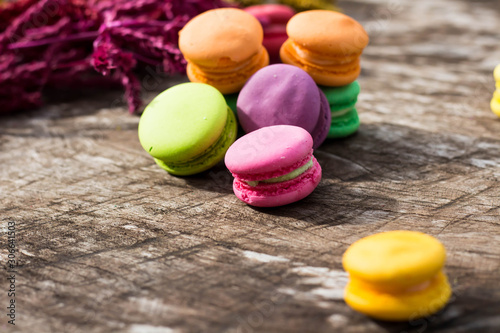 Macarons with a variety of colors