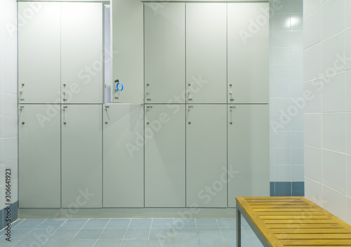 White locker in fitness
