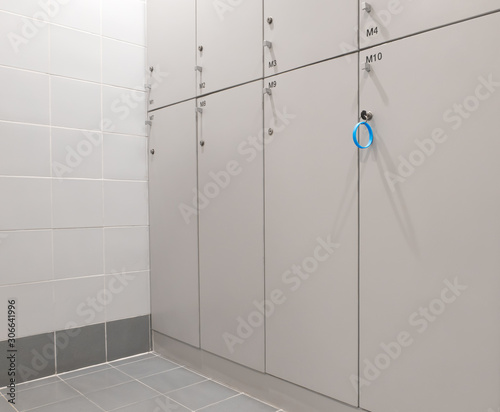 White locker in fitness