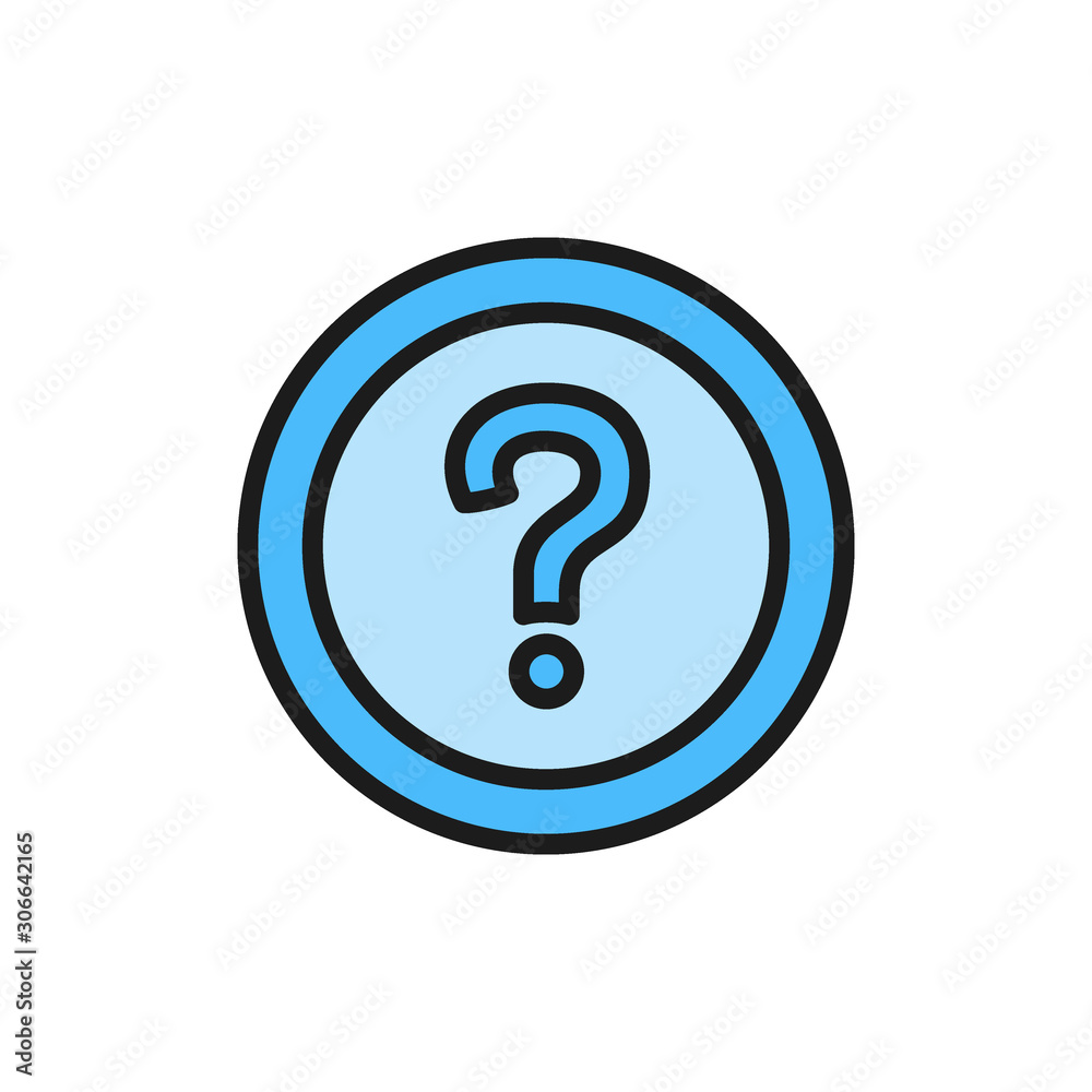 Frequently asked questions, faq flat color icon. Frequently asked questions, faq flat color icon.