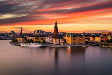 Keuken achterwand Stockholm Gamla Stan bij zonsondergang Zweden  © Anton Petrus