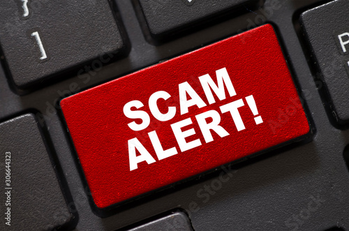Scam Alert word on keyboard