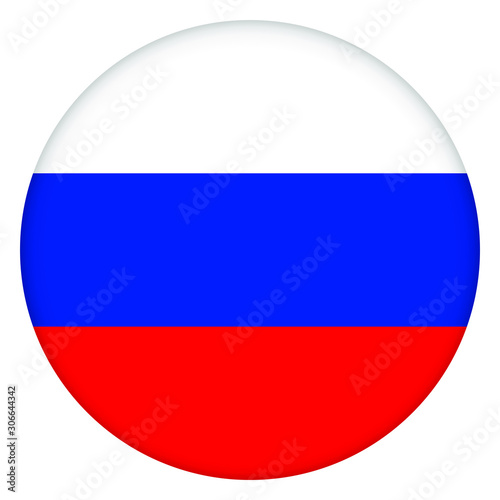 Flag of Russia round icon, badge or button. Russian national symbol. Template design, vector illustration. Free Download Flag of Russia round icon, badge or button. Russian national symbol. Template design, vector illustration. - GFXLoad