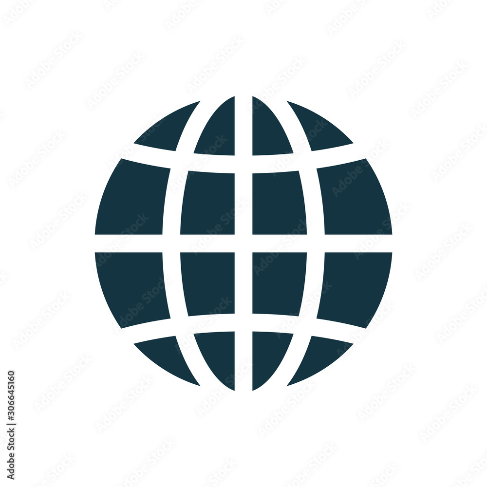 Globe, planet icon, sign. Internet, global sphere Globe, planet icon, sign. Internet, global sphere