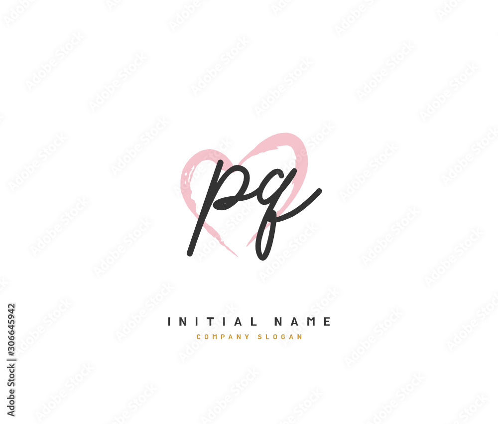 P Q PQ Beauty vector initial logo, handwriting logo of initial signature, wedding, fashion, jewerly, boutique, floral and botanical with creative template for any company or business. P Q PQ Beauty vector initial logo, handwriting logo of initial signature, wedding, fashion, jewerly, boutique, floral and botanical with creative template for any company or business.