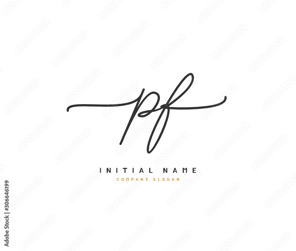 P F PF Beauty vector initial logo, handwriting logo of initial signature, wedding, fashion, jewerly, boutique, floral and botanical with creative template for any company or business. P F PF Beauty vector initial logo, handwriting logo of initial signature, wedding, fashion, jewerly, boutique, floral and botanical with creative template for any company or business.