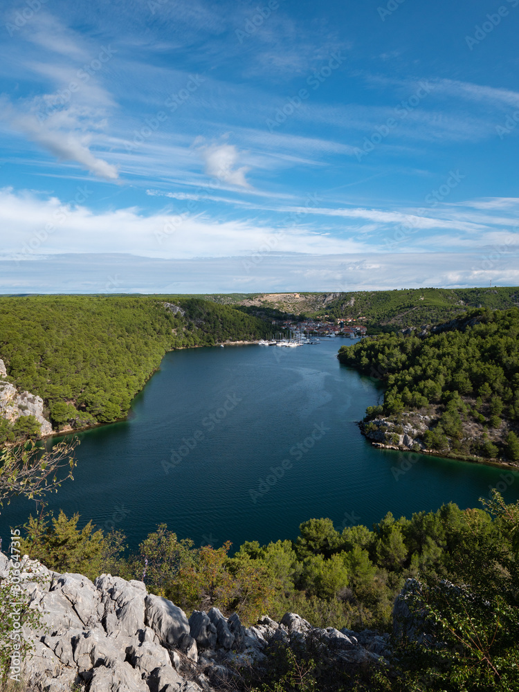 River Krka near Sibenik on the Adriatic Coast, Croatia River Krka near Sibenik on the Adriatic Coast, Croatia