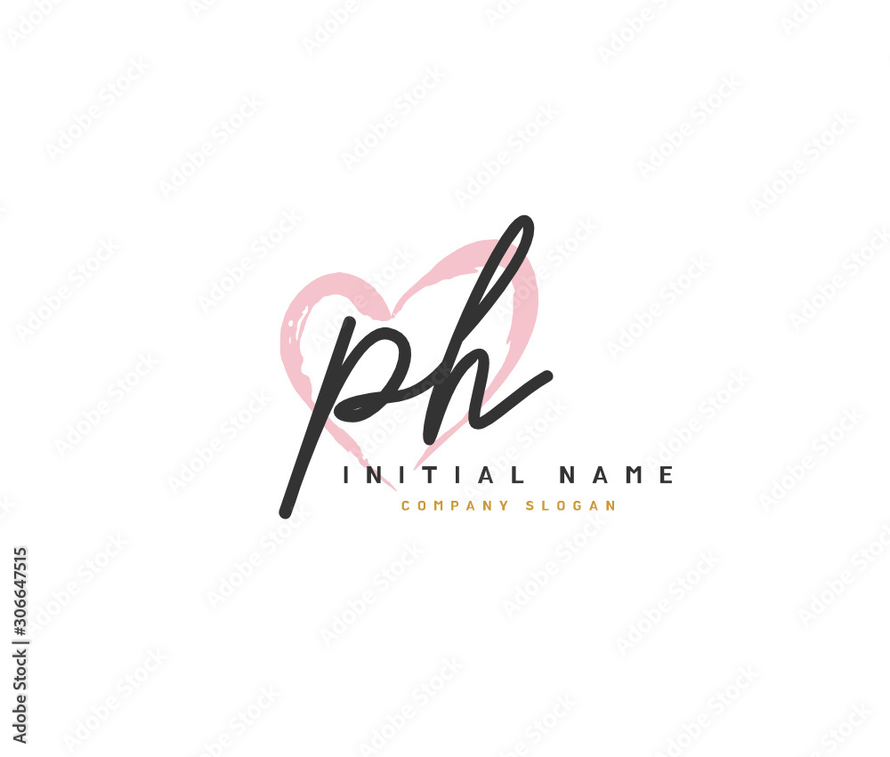 P H PH Beauty vector initial logo, handwriting logo of initial signature, wedding, fashion, jewerly, boutique, floral and botanical with creative template for any company or business. P H PH Beauty vector initial logo, handwriting logo of initial signature, wedding, fashion, jewerly, boutique, floral and botanical with creative template for any company or business.
