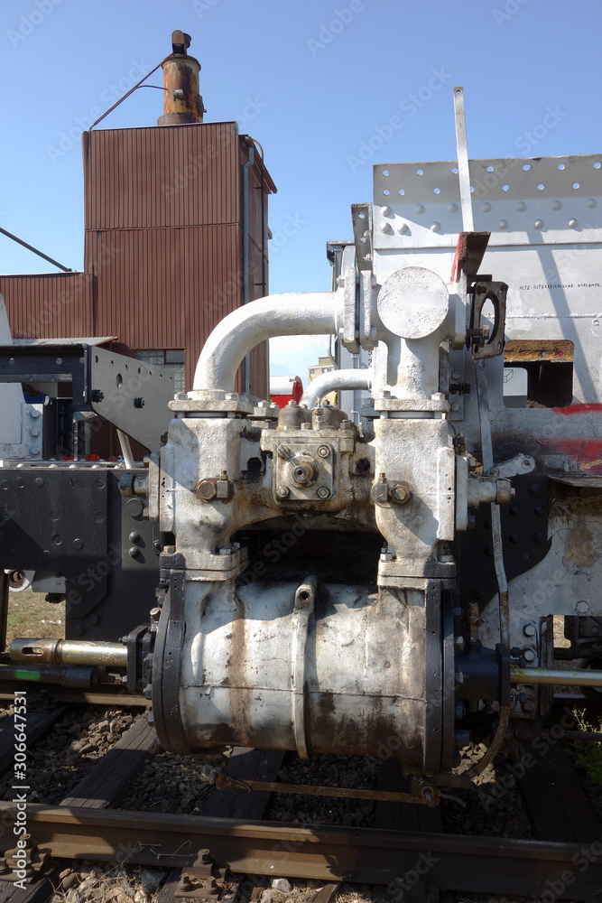 Undercarriage of steam locomotive, reconstruction